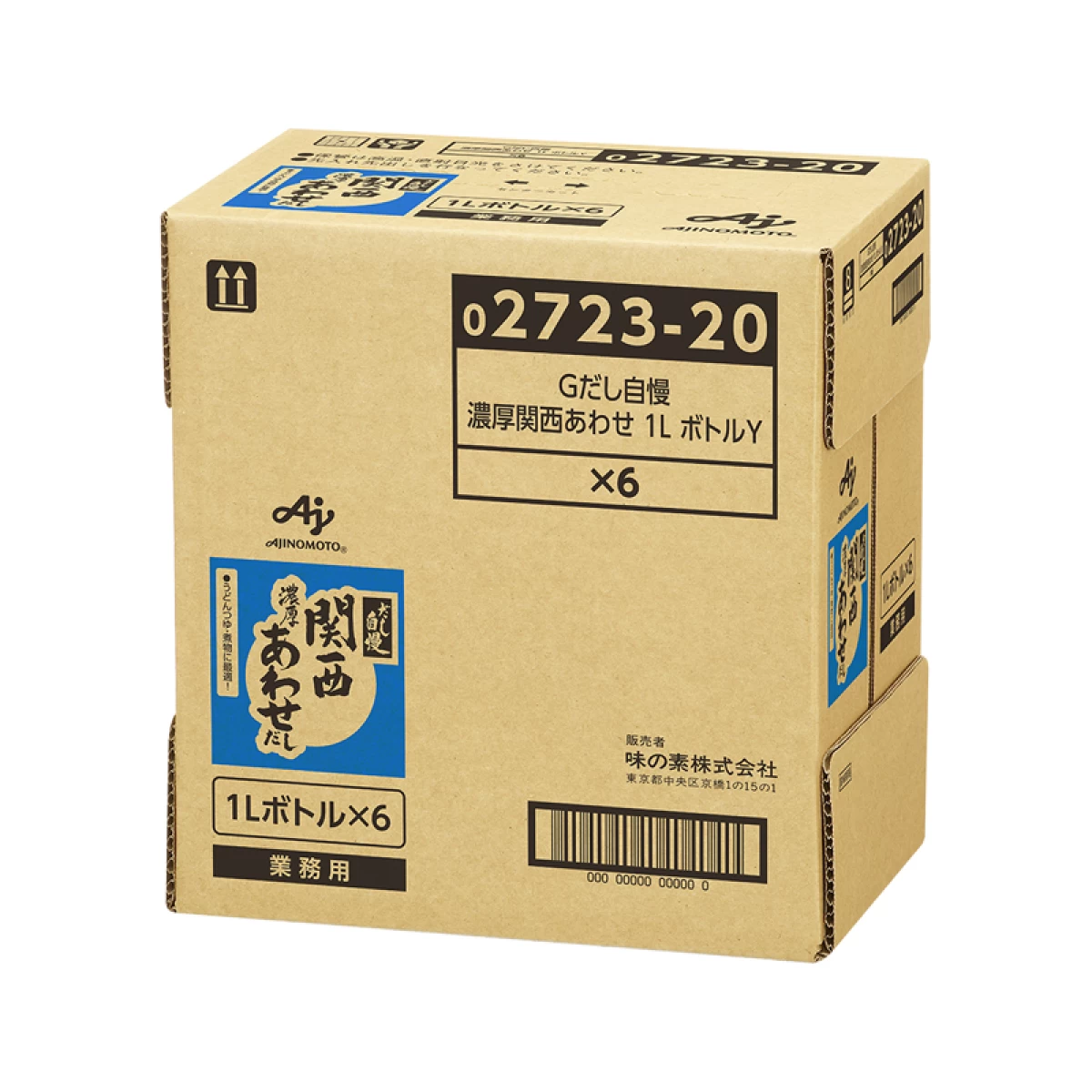味の素【「だし自慢」濃厚関西あわせだし　1Lボトル×6】 AJINOMOTO業務用液体和風だし