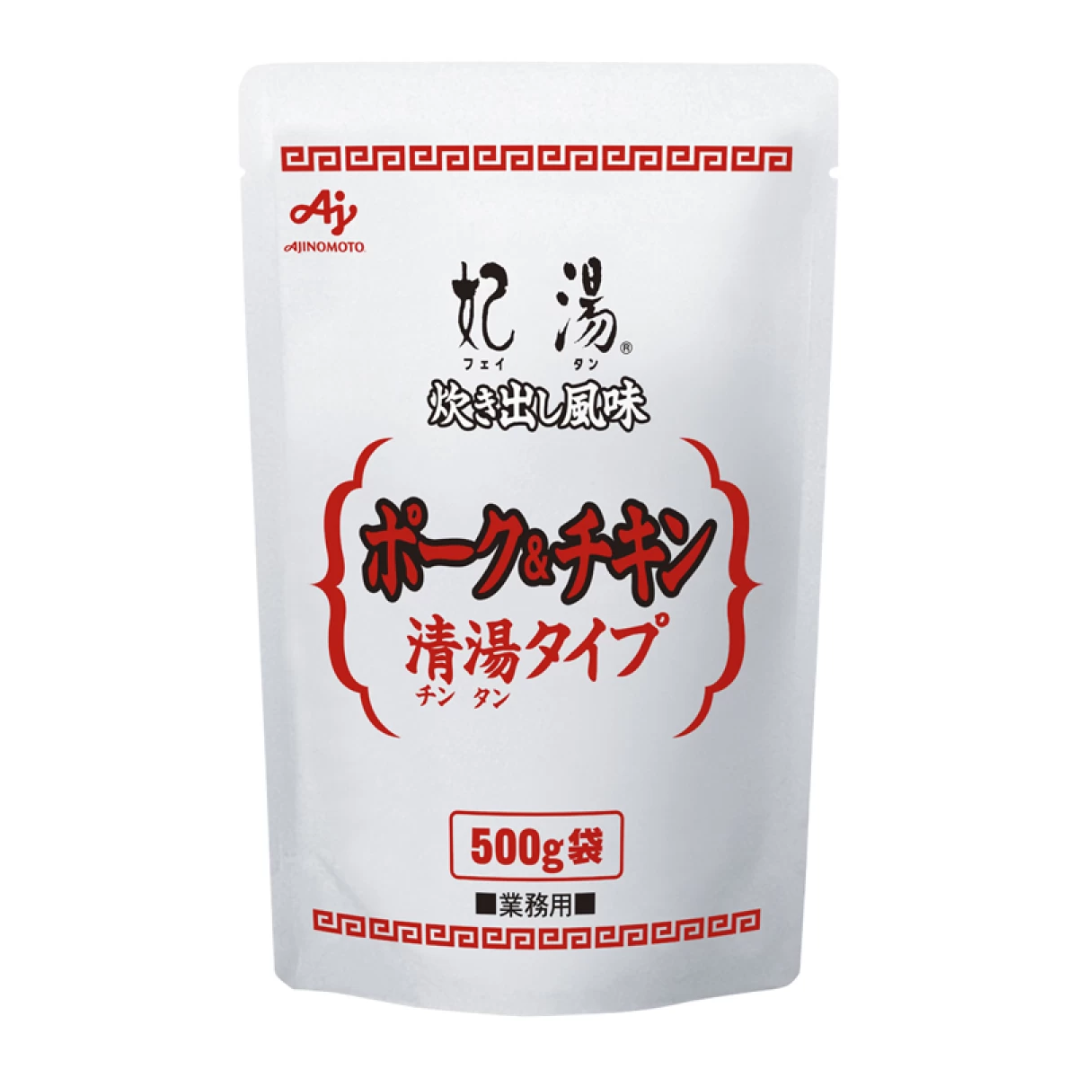 味の素【「妃湯®」炊き出し風味ポーク&チキン清湯タイプ　500g袋×12】 業務用清湯