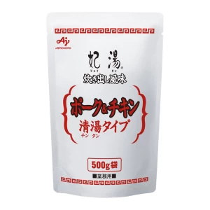 味の素【「妃湯®」炊き出し風味ポーク&チキン清湯タイプ　500g袋×12】 業務用清湯